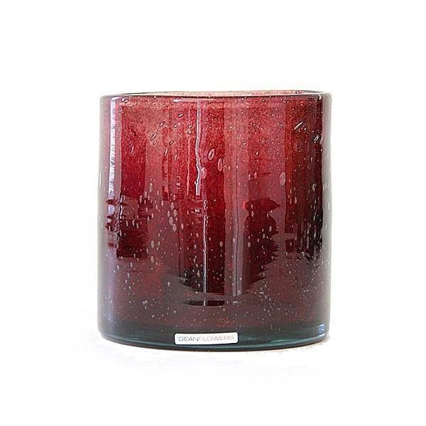 ProPassione Henry Dean Vase/Windlicht Cylinder, H 15 x Ø 15 cm, Garnet