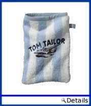 Tom Tailor Waschhandschuh Blau / Creme