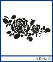 Wandtattoo Rose (120 x 70 cm) in Black