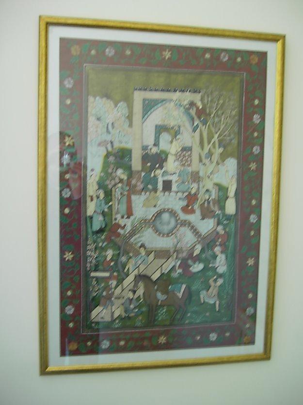 Altes indisches Seidenbild aus Maharadscha-Familie