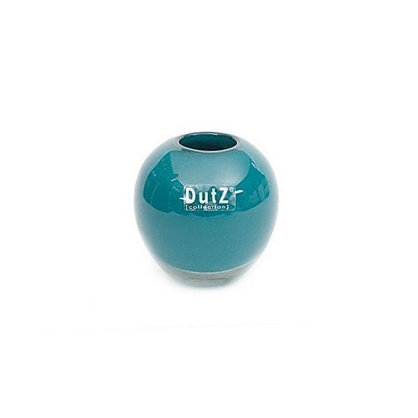 ProPassione DutZ®-Collection Vase Ball, klein, H 9 x Ø 9 cm, Petrol/Klar