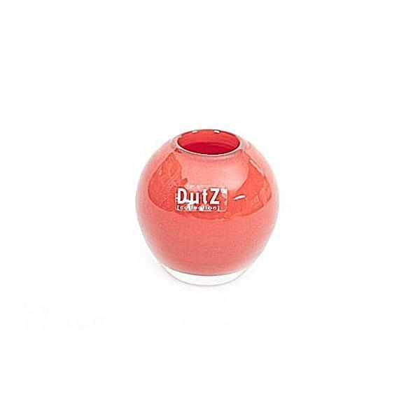 ProPassione DutZ®-Collection Vase Ball, klein, H 9 x Ø 9 cm, Rot/Klar