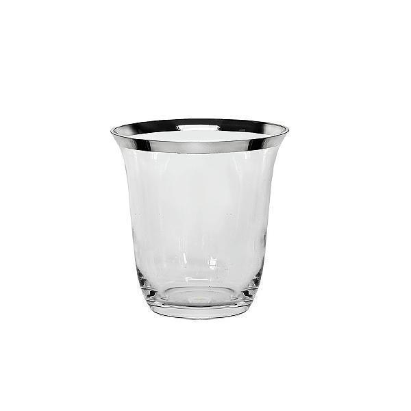 ProPassione Edzard Champagnerkühler/Weinkühler Toby, Kristallglas platinveredelt, H 18 x Ø 15 cm