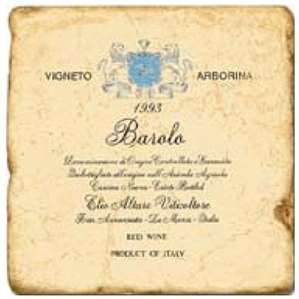 ProPassione Marmorfliese, Motiv: Italienische Weine 1 A,  Antikfinish,  Aufhängeöse, Antirutschf., Maße: L 20 x B 20 x H