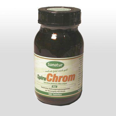 (Bio Nahrungsergänzung) Spiruchrom (Mit besonders hohem Chromanteil) 500 Tabletten