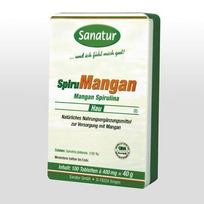 (Bio Nahrungsergänzung) Spirumangan - Spirulina mit Besonders hohem Mangananteil 100 Tabletten