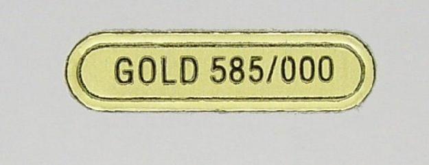 Etik. Gold 585 100 Stück