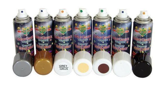 Farbiges Haarspray verschiedene Farben 125 ml Jumbo-Flasche