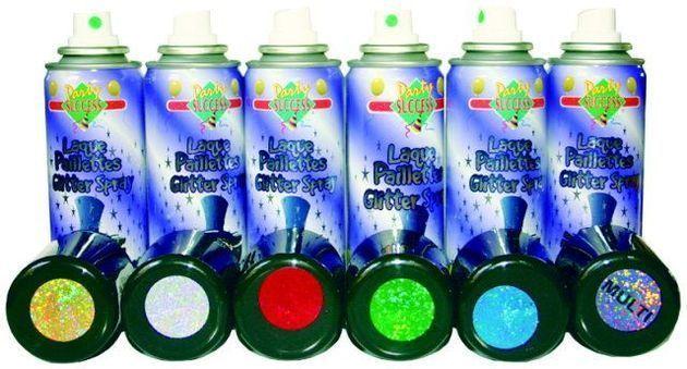 Glitzer-Effekte Haarspray verschiedene Farben 125 ml Jumbo-Flasche