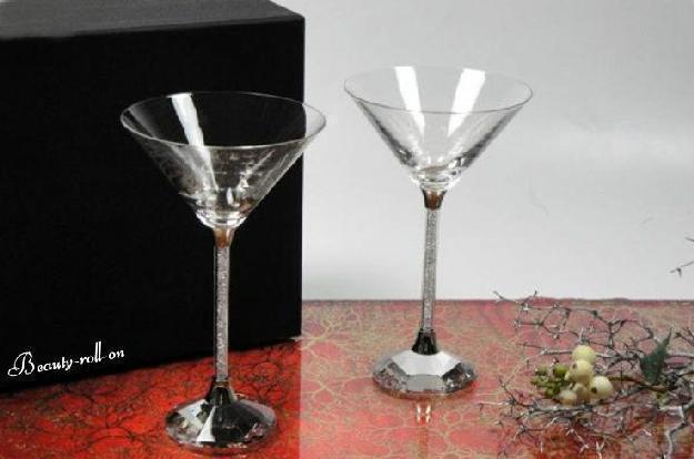 Martini mit Kristallsteinchen 2er Set
