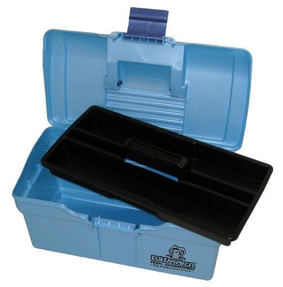 Profi Schmink-Koffer aus Kunststoff blau-metallic