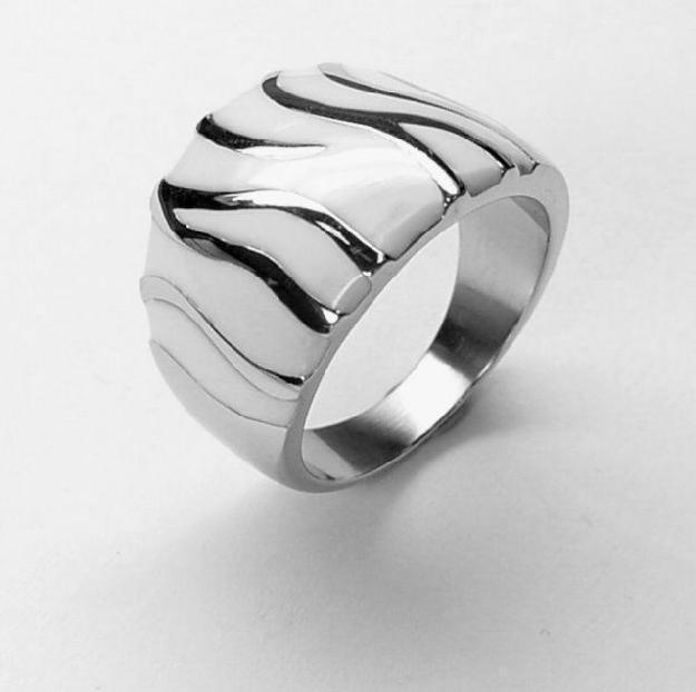 Ring Lack weiss Edelstahl