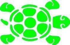 Selbstklebe-Schablone Schildkröte