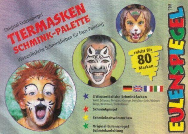 Tiermasken Schmink-Palette