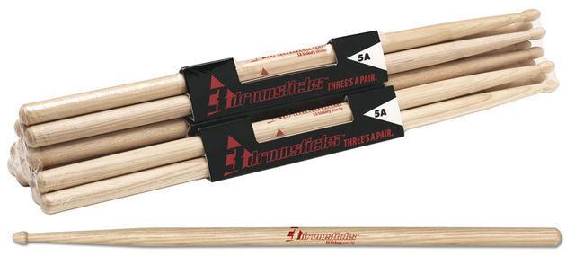 3 DRUMSTICKS Olive Wood Tip 7A Drumsticks