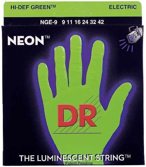 DR STRINGS NGE-9 Neon Green Electric 009-042