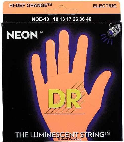DR STRINGS NOE-10 Neon Orange Electric 010-046