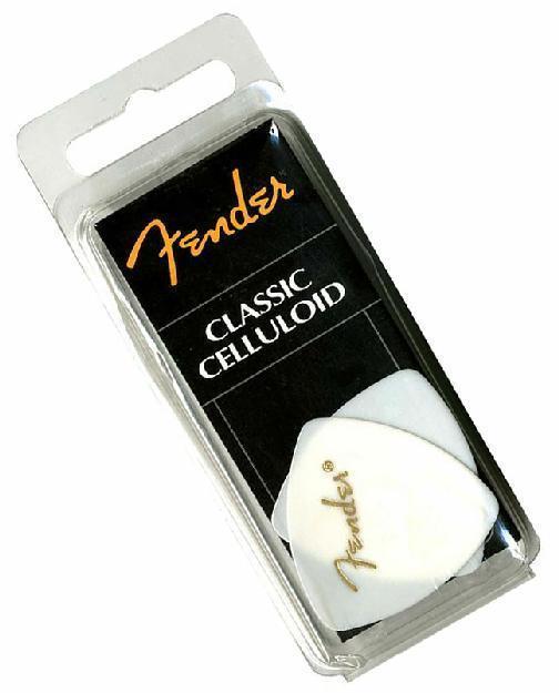 FENDER Classic Celluloid 346 white thin (12er)