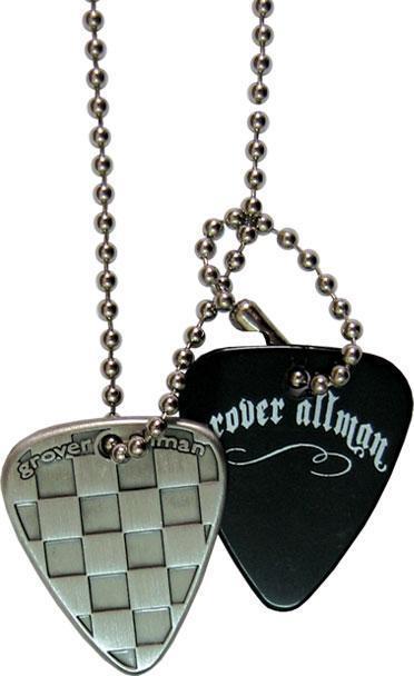 GROVER ALLMAN Pick Pendant Necklace Checker