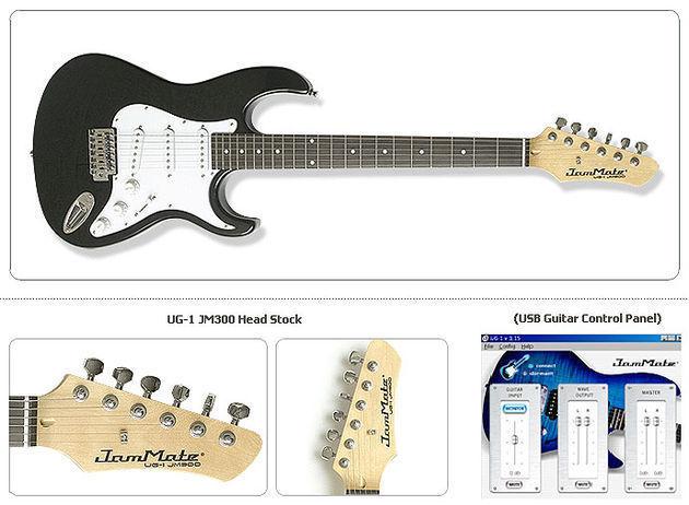 JAMMATE UG-1 JM-300S BK E-Gitarre mit USB und Soft