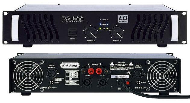 LD-SYSTEMS PA-800 Power Amp, 2x650W/4Ohm