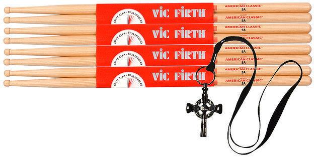 VIC FIRTH American Classic Wood Tip 5A Vickey Pack