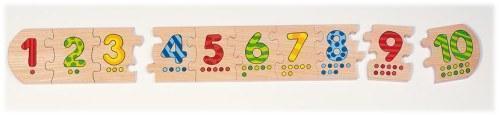 Anlegepuzzle aus Holz - Lerne Zahlen von Goki