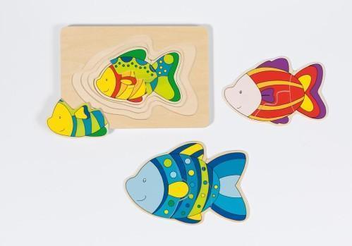 Schichtenpuzzle 11 Teile - Fisch von Goki