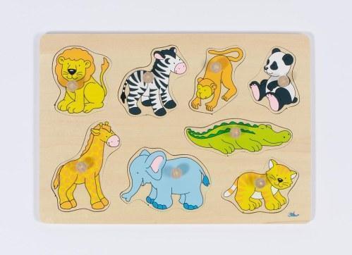 Steckpuzzle aus Holz - Zootiere von Goki