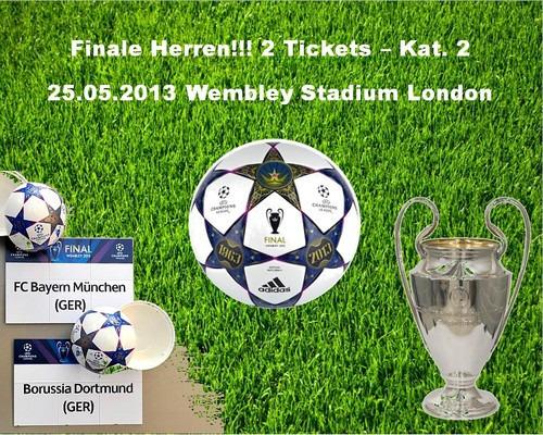 2 Tickets UEFA Champions League Finale 25.05.2013 - London - Wemb