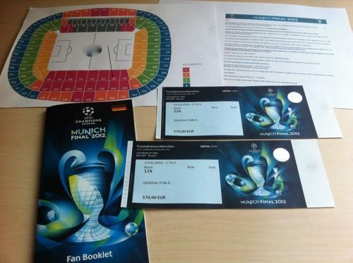 2 x Tickets KAT.1 UEFA Champions League Finale 2012 München Allianz Arena