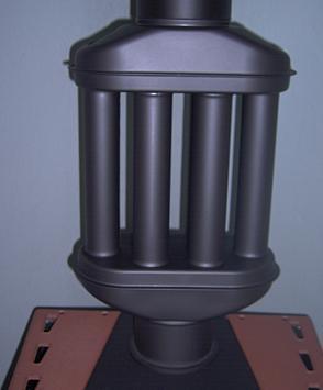 Warmlufttauscher Rauchgaskühler Rauchrohr Abgaswärmetauscher 120x550 mm