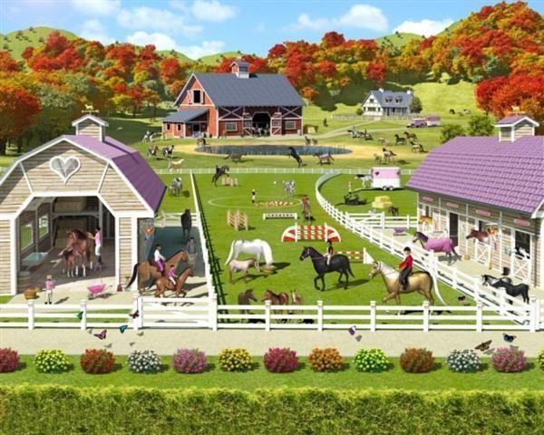 Fototapete Horse and Pony Stables