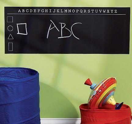Sticker Aufkleber Wandbild ABC Kreidetafel
