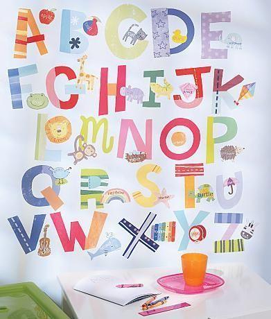 Sticker Aufkleber Wandbild Alphabet ABC