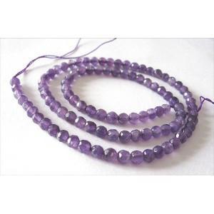 AMETHYST FACETTIERT 4 MM KUGELSTRANG