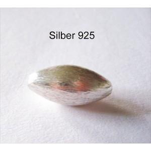 OLIVE 23 X 11 MM SILBER 925 GEBÜRSTET