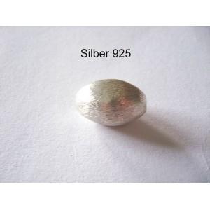 OLIVE 6 KANT 20 MM X 14 SILBER 925 GEBÜRSTET