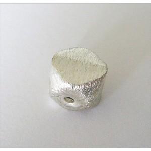 WÜRFEL 3D 10 MM SILBER 925 GEBÜRSTET