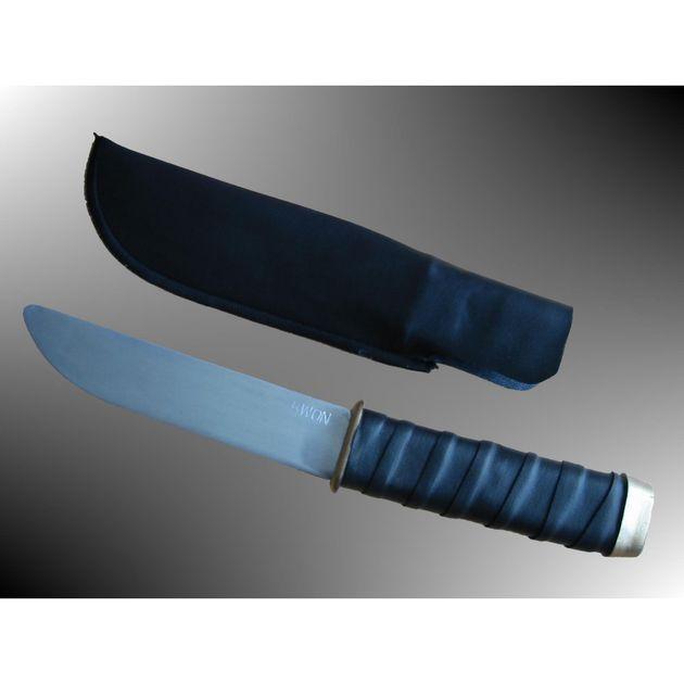 Alu Messer lang von KWON®, silber/schwarz, ca. 25 cm