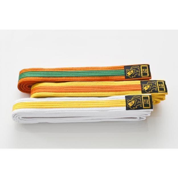 Budo Gürtel gelb/orange, 4 cm breit von DAX-SPORTS® 260 cm