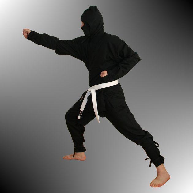 Ninja Anzug von BUDO-SPORT, schwarz 130 cm