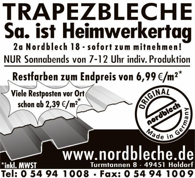 Preiswerte Trapezbleche -made in germany- auf Maß produziert direkt ab Lager