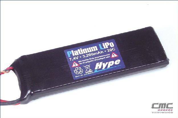 Akku Platinum LiPo 7,4V, 3200mAh, 20C