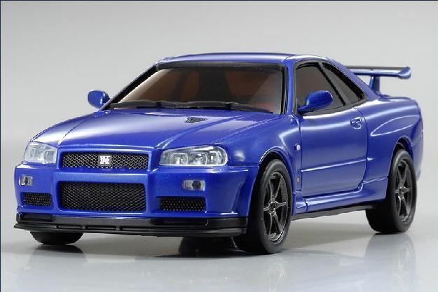 dNano Nissan Skyline GT-R R34,blau-m.