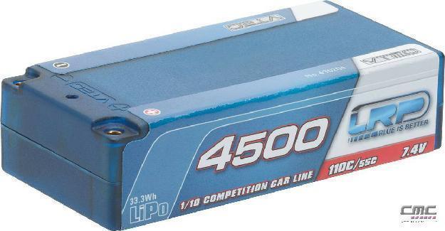LRP LiPo 1/10 Competition Car Line  Short SubC Hardcase 4500 - 110C/55C -  7.4V