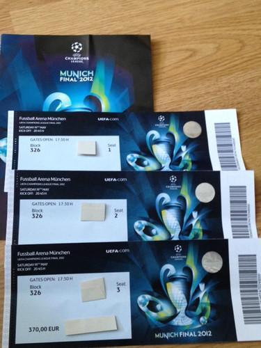 3 tickets in Category 1 for Champions League Final Bayern Munich vs. Chelsea