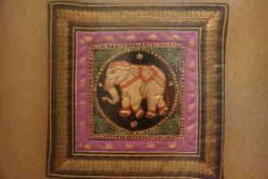 Lovely Framed Indian Ganesh Embroidery