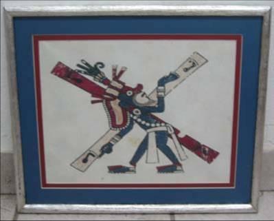 Pinturas de glifos prehispanicos mayas y mexicas