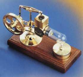 Stirlingmotor Gold montiert